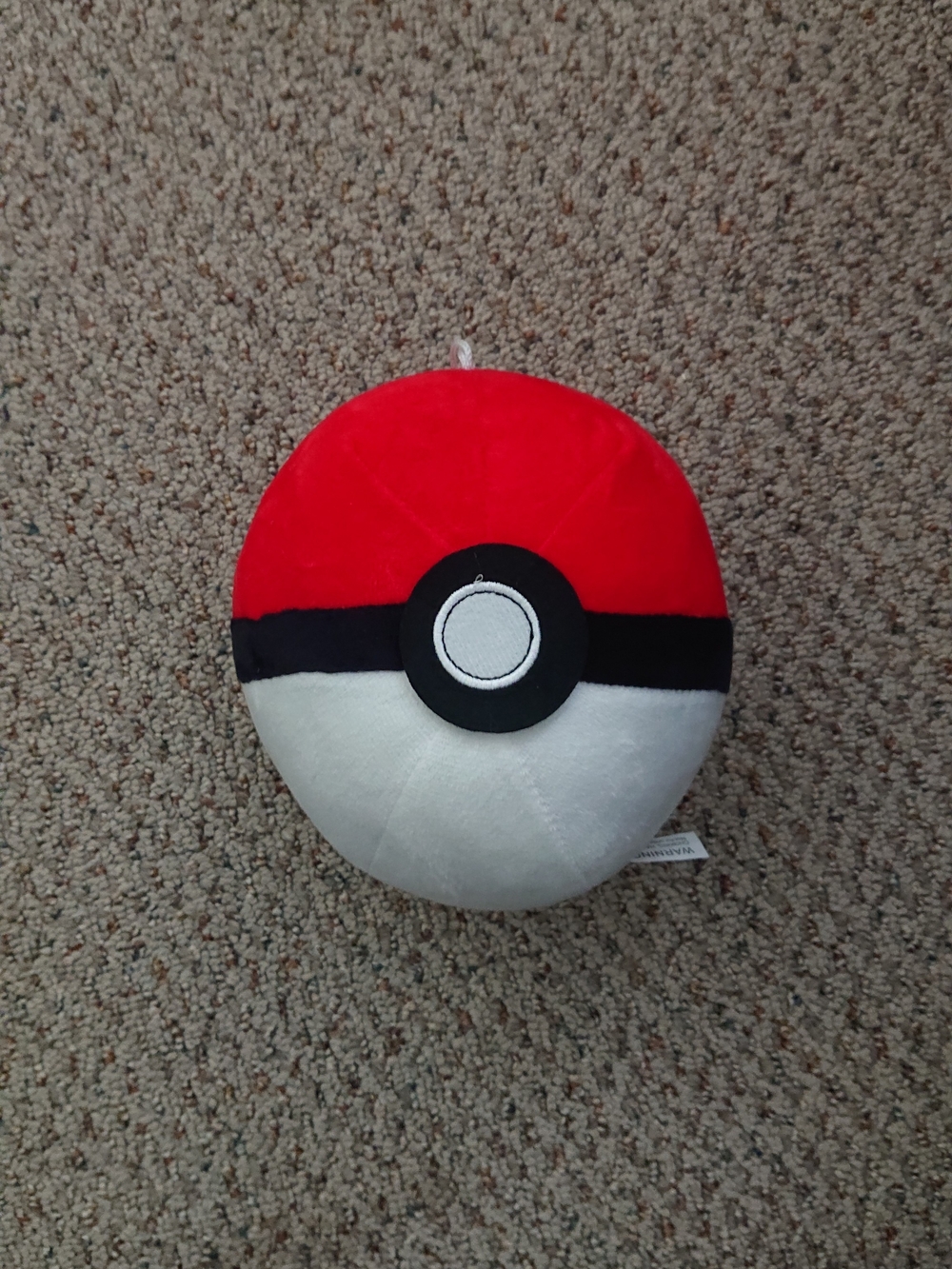 Pokemon Plush Red and White Poké Ball with Suction Cup Hanger